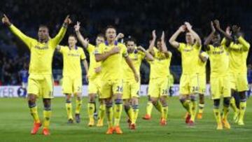 Los jugadores, tras el partido.