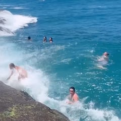 China Wall: una peligrosa ola que rompe contra las rocas