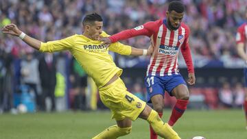 Lemar y Funes Mori, en el partido entre Atl&eacute;tico y Villarreal de la pasada temporada.