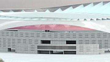 <b>FUTURO. </b>Imagen que reproduce cómo será el estadio del Atlético tras las obras de remodelación de la Peineta. El traslado del Atlético se fija ahora para la 2014-15.