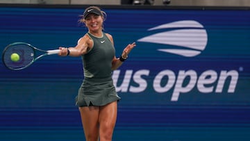 Paula Badosa, contra Yafan Wang en el US Open.
