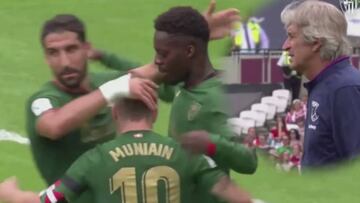 El golazo de Iñaki Williams en Londres que elogia la prensa inglesa y dejó a Pellegrini así