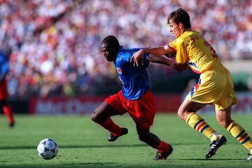 Asprilla jugó cuatro partidos en los Mundiales. No marcó goles.