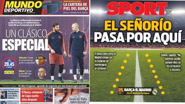 La “falta de señorío del Madrid”, en las portadas de Barcelona
