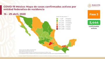 Mapa y casos de coronavirus en México por estados hoy 30 de abril