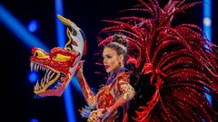 Miss Venezuela Diana Silva takes part in the National Costume Show during the 72nd Miss Universe pageant in San Salvador, El Salvador November 16, 2023. REUTERS/Jose Cabezas     TPX IMAGES OF THE DAY