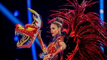 Miss Venezuela Diana Silva takes part in the National Costume Show during the 72nd Miss Universe pageant in San Salvador, El Salvador November 16, 2023. REUTERS/Jose Cabezas     TPX IMAGES OF THE DAY