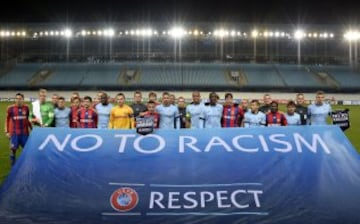 El estadio Arena Khimki vacío. CSKA cumple una sanción y así se jugó en Moscú.