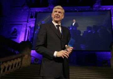 Arsène Wenger receives the Lifetime Achievement Award in London earlier this month.