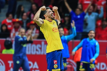  Henry Martin celebrate this goal 0-2 of America during the Quarter final second leg match between Toluca And America as part of the Liga BBVA MX, Torneo Apertura 2024 at Nemesio Diez Stadium on November 30, 2024 in Toluca, Estado de Mexico, Mexico.