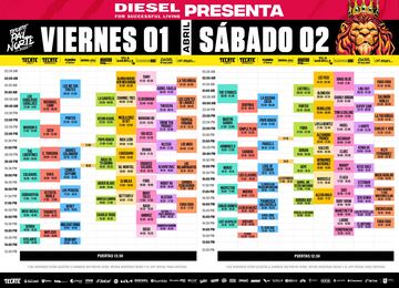 Horarios festival Pa'l Norte