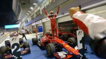 Victoria inapelable de Vettel con el Ferrari en Singapur.