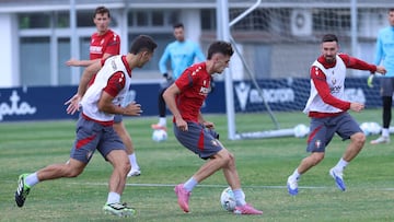 Entrenamiento de Osasuna en Tajonar.