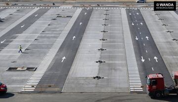 Obras de los accesos al nuevo estadio.