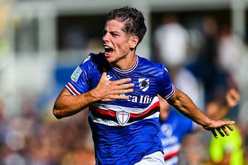 Pedrola celebra un gol de la Sampdoria.