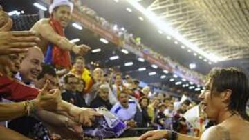 <b>DESEO. </b>Los madridistas esperan tener motivos para la celebración como sucedió en la final de Copa.