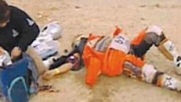 <b>PRIMERA ATENCIÓN. </b>Pérez fue asistido en pleno desierto.