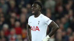 LIVERPOOL, ENGLAND - MAY 07: Davinson Sanchez of Tottenham Hotspur during the Premier League match between Liverpool and Tottenham Hotspur at Anfield on May 07, 2022 in Liverpool, England. (Photo by Tottenham Hotspur FC/Tottenham Hotspur FC via Getty Images)