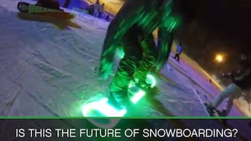 Snowboarding in the dark