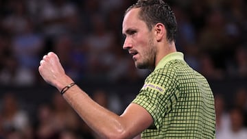 Daniil Medvedev, durante su partido contra Alex Michelson en Brisbane.