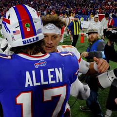 Este es el frente a frente de Patrick Mahomes con Josh Allen en los playoffs de la NFL