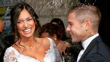 ?lvaro Bautista en su boda con la modelo venezolana Grace Barroso.
