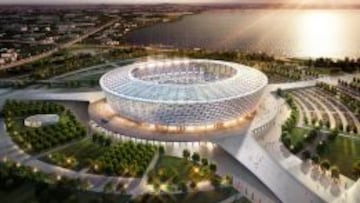 EL ESTADIO. Con la etiqueta de &lsquo;Ol&iacute;mpico&rsquo; ya se est&aacute; construyendo y tendr&aacute; este aspecto. Acoger&aacute; las ceremonias de apertura y clausura, porque no hay atletismo ni f&uacute;tbol.
 