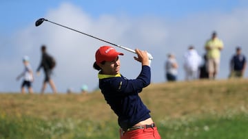 Carlota Ciganda durante la primera ronda del golf femenino en los Juegos Olímpicos París 2024.