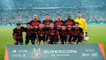 Alineación del Real Mallorca en la semifinal de la Supercopa de España en Arabia.