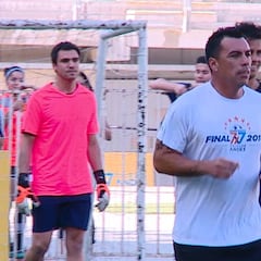 El golazo de Paredes a Toselli en el 7x7 de Caja Los Andes