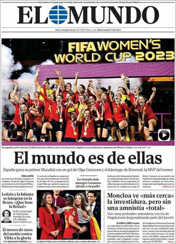 La prensa española, orgullosa de sus campeonas del mundo