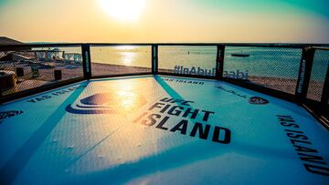 Imagen del octágono en la Fight Island de Abu Dabi.