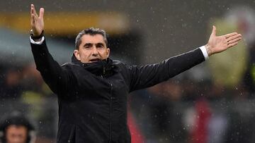 Ernesto Valverde, durante el partido de Mil&aacute;n.