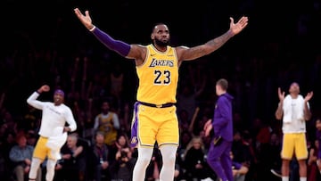 LeBron James, durante un partido de la NBA de Los &Aacute;ngeles Lakers