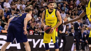 Jaime Fernandez, #3 of Morabanc Andorra in action during the Liga Endesa match between Fc Barcelona Lassa and Morabanc Andorra at Palau Blaugrana, in Barcelona, Spain, on May 27, 2018.