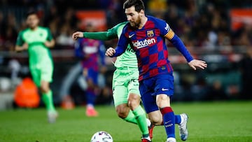 Messi, en el partido ante el Legan&eacute;s.