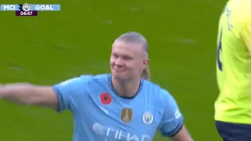 Le hacen un penalti como una casa y le da igual: la última barbaridad de Haaland