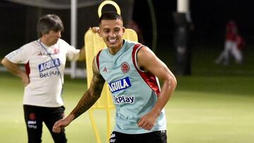 Kevin Castaño en un entrenamiento de la Selección Colombia.