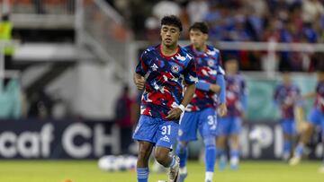 Amaury Morales of Cruz Azul during the round one first leg match between real Hope and Cruz Azul as part of the CONCACAF Champions Cup 2025, at Cibao FC Stadium on February 04, 2025 in Santiago de los Caballeros, Dominican Republic.