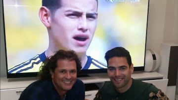 Falcao celebró con Carlos Vives la victoria de Colombia