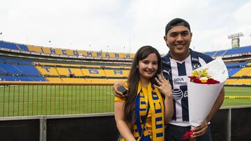 Aficionado de Rayados se comprometió con seguidora de Tigres