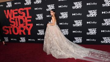 Rachel Zegler arrives for the premiere of Steven Spielberg's "West Side Story" at the El Capitan Theatre in Los Angeles.
