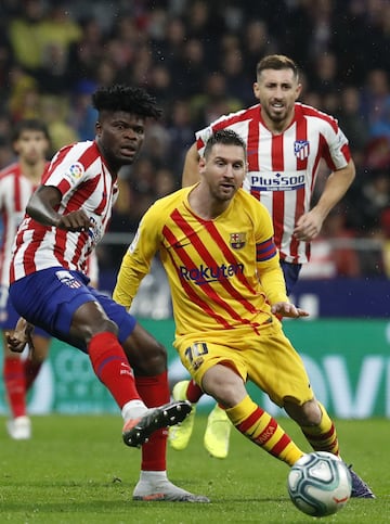 Leo Messi y Thomas Partey.