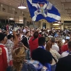 Multitudinario recibimiento al Tenerife