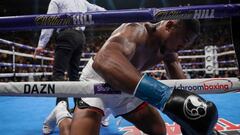 Anthony Joshua durante su combate con Andy Ruiz.