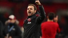 Juan Mata celebra la victoria frente al Tottenham