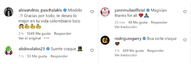 Jugadores de Olympiacos despiden a James: “Buena suerte, crack”
