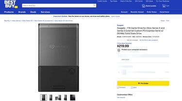 Xbox Series X|S: Seagate presenta una tarjeta de expansión SSD de 1TB por 249€