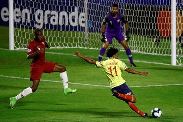 La Selección Colombia clasifica a octavos de final después de un cerrado partido contra Qatar en el estadio de Sao Paulo, Morumbí.