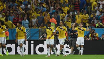 El 28 de junio de 2014 James Rodríguez marcó el mejor gol en el Mundial de Brasil. Uruguay lo sufrió y Colombia celebró.